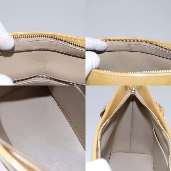 LOUIS VUITTON Monogram Vernis Houston Hand Bag Beige M91004 - Picture 12 of 13